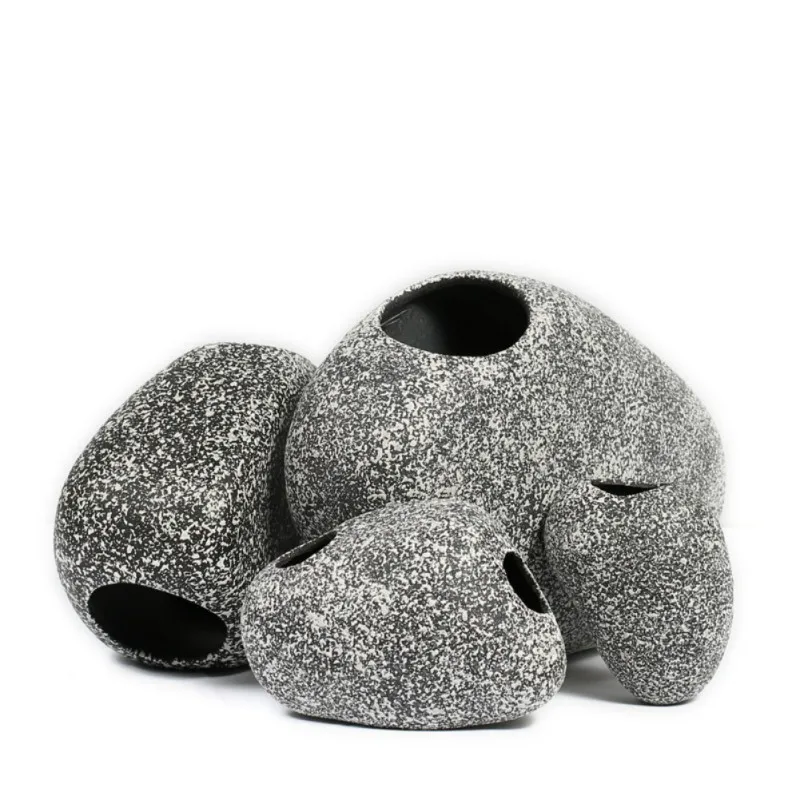 aquarium substrate Aquarium Fish Tank Shrimp Aquarius Plants Aquarium Decor Ceramic Rock Cave Ceramic Stones
