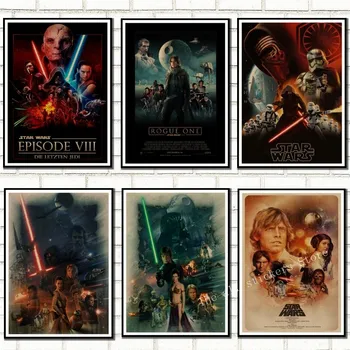 

vintage poster Star wars movie retro poster kraft paper wall sticker Bar Cafe living room kids room decoration /808