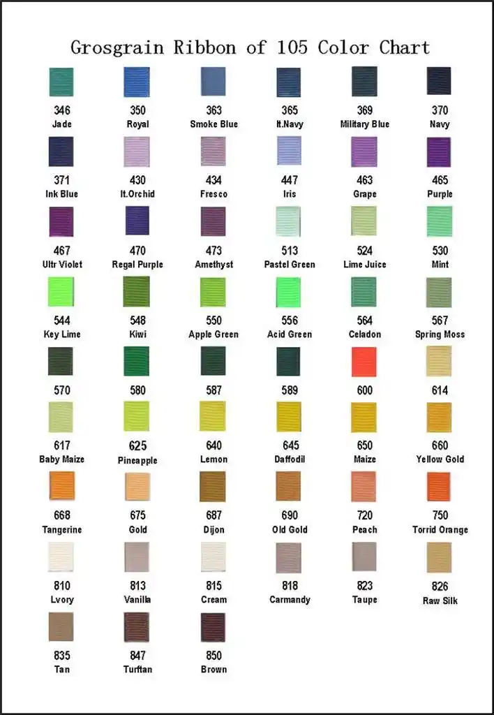 Solid Color Chart