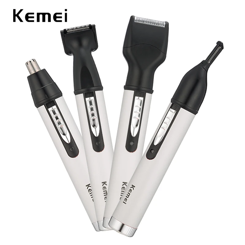 Kemei 4 In 1 Rechargeable Nose Hair Trimmer Electric Hair Trimmer