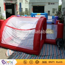 40ft* 20ft ПВХ надувная 3N1 футбольная площадка и баскетбольная и игровая площадка для бадминтона для детей N взрослых Спортивная игрушка