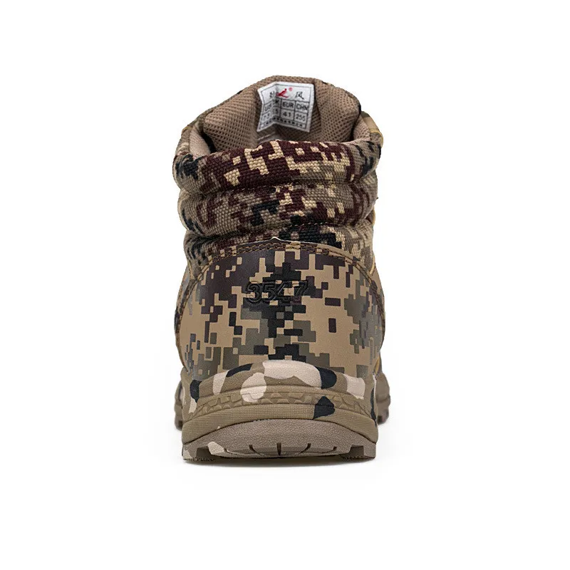 Модная зимняя обувь; мужские камуфляжные армейские ботинки; уличные военные ботинки; унисекс; защитная обувь по щиколотку; мужские парусиновые ботинки; Bota Masculina