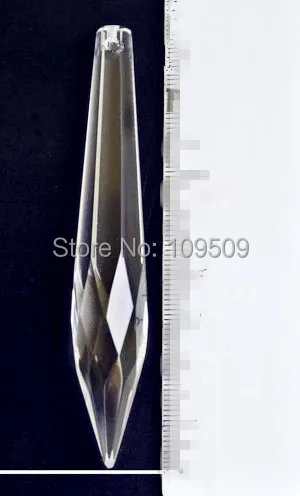 

Free Shipping,76mm 30pc Icicle Spear Shaped Chandelier Crystal Lamp Prisms Parts Clear Vintage