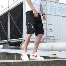 Летние мужские шорты Новые корейские модные повседневные спортивные свободные дикие до колен шорты мужские