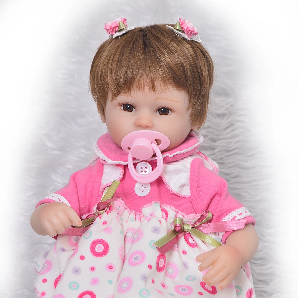 KEIUMI Горячая 17 дюймов Reborn Baby Doll игрушка мягкая силиконовая Реалистичная живая принцесса младенцы кукла для детей день рождения Рождественский подарок