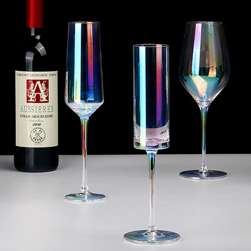 Buy Rainbow Glass Goblet Elegant Red Wine Glassware