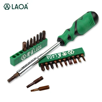 

LAOA LA615120 20 in 1 Screwdriver Sets Multi-function Magnetic Tools Hardness Screwdriver Bits With Hex Slotted Phillips Spanner