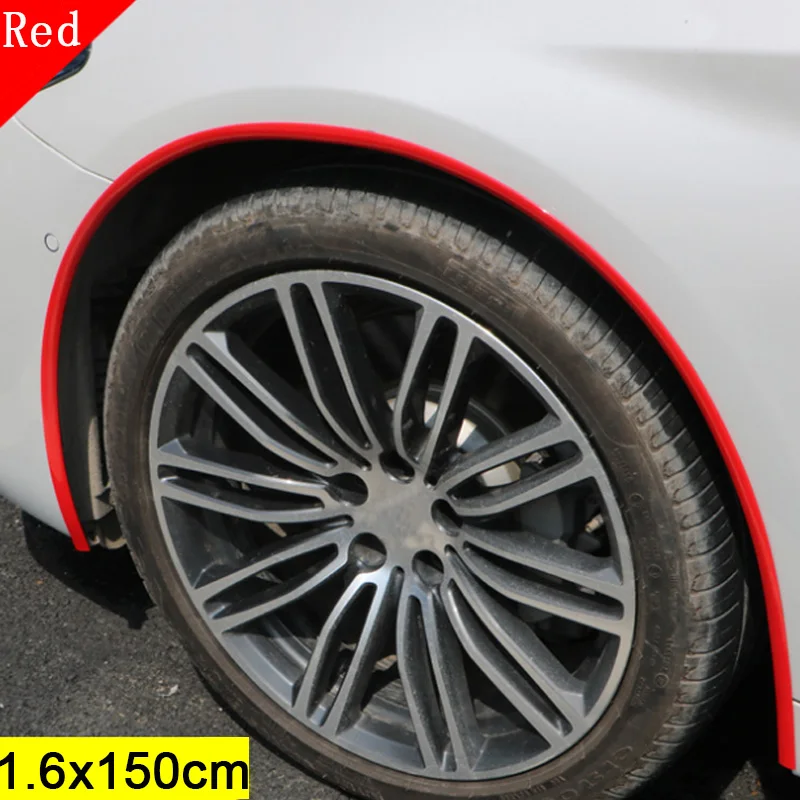 

1.6*150CM/Automobile Universal Wheel Eyebrows Bright Decorative Strips Anti-Smashing Anti-Collision Strips