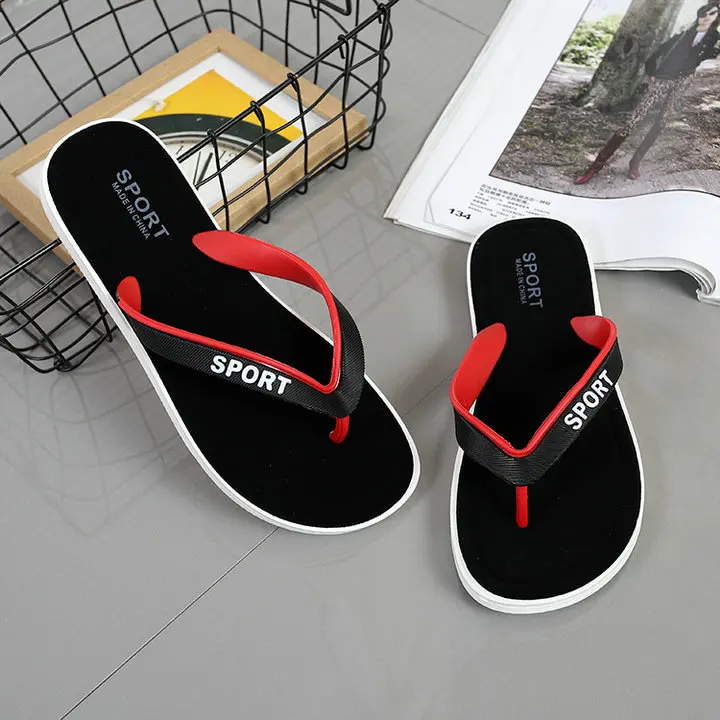 Flip-flops Beach Slim Sandal Shoes For Women Men Thick Sole Comfort Bath Outdoor Summer Proof Slippers (23)