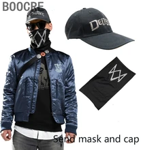 Spiel Watch Dogs 2 Marcus Holloway Cosplay Kostüm Jacke Mantel Senden Maske Cap