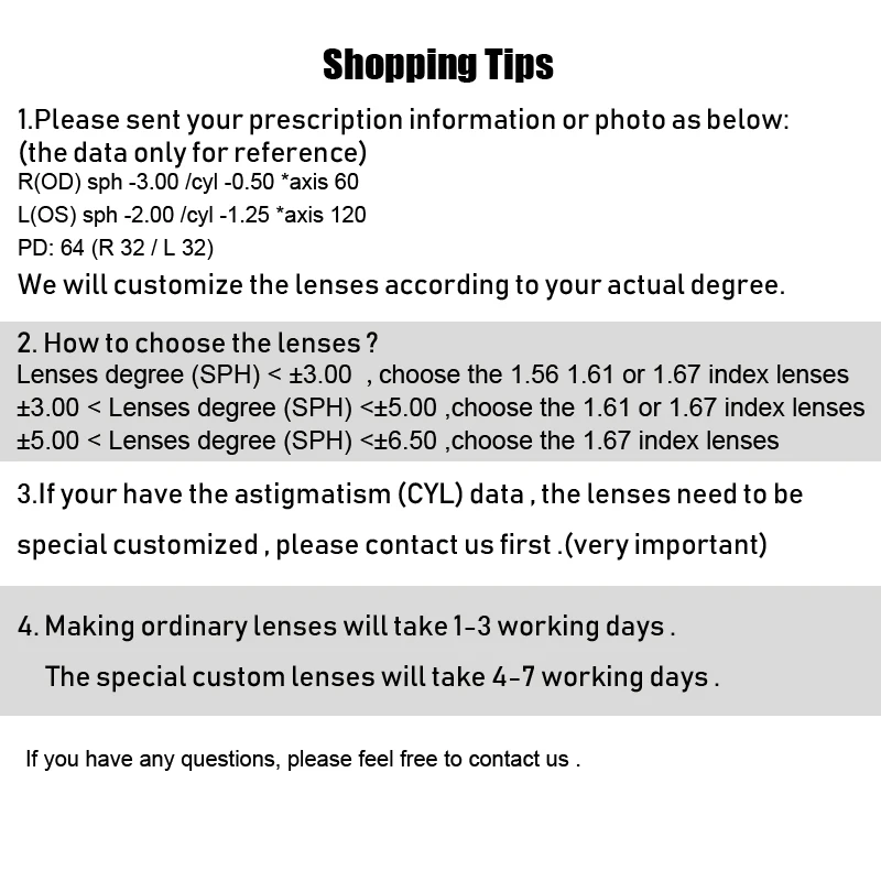 Toketorism 1.56 1.61 1.67 Index Polarized Prescription Myopia Sunglasses Lens Customized Optical lenses