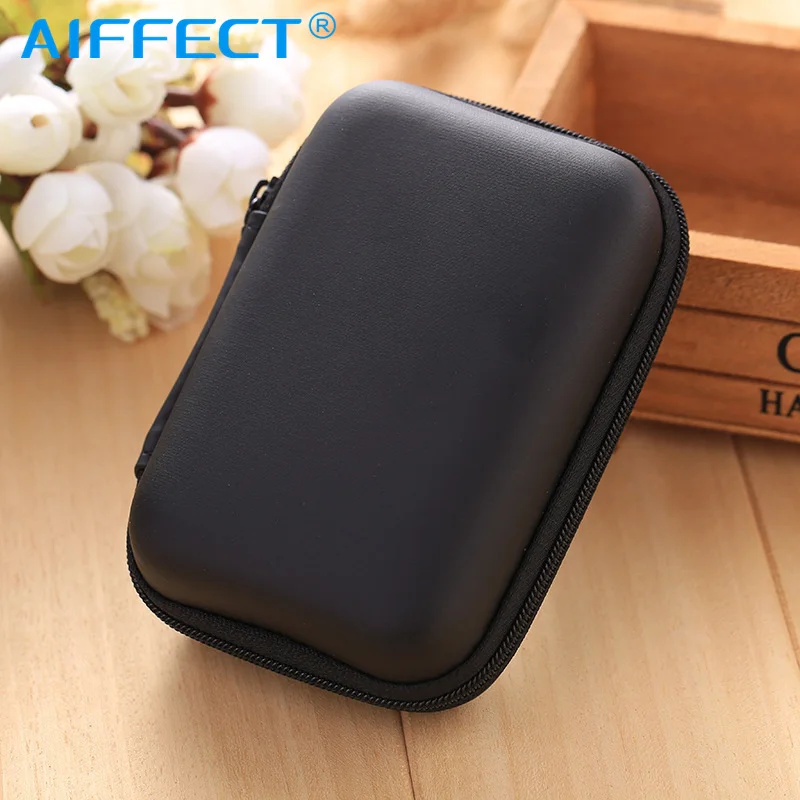 

AIFFECT Srorage Bag Earphone Case Headphone Round Box for SD TF Card Cable U Disk