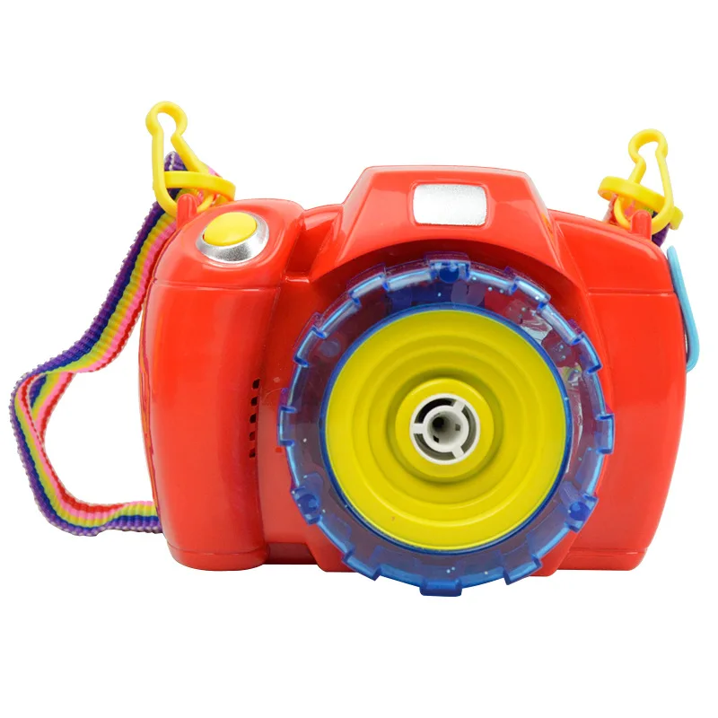 [Топ] полностью автоматическая световая и звуковая светящаяся пузырчатая камера пистолет детские игрушки Bubble club водяной пистолет устройство для выдувания мыльных пузырей подарок - Цвет: Красный