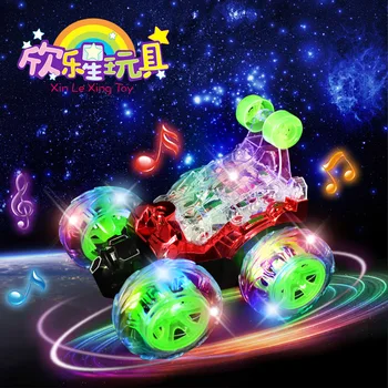 

Rechargeable Wireless Remote Control Dumper Stunt Car Remote Control Car Toy with Light Music for Children's Cool Gift