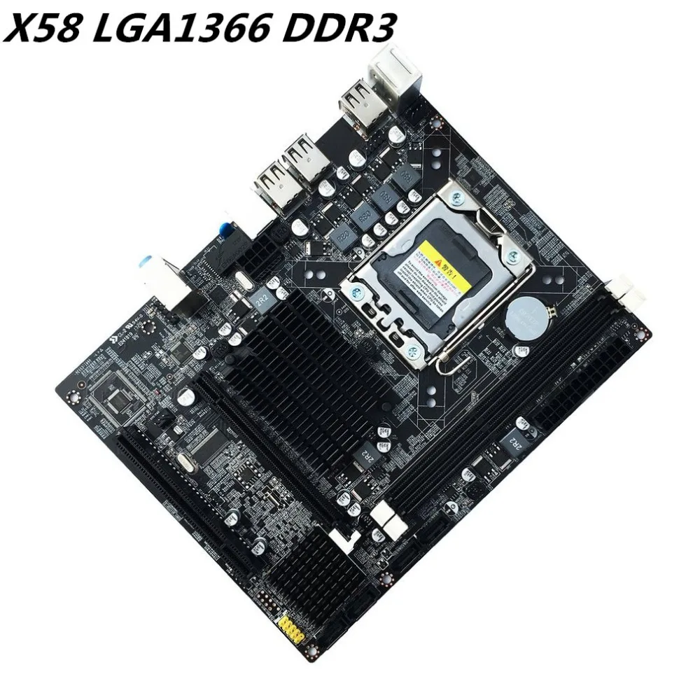 

Professional Desktop Computer Mainboard X58 Board LGA 1366 2xDDR3 16GB Pin ECC All Solid Motherboard Support L/E5520 X5650