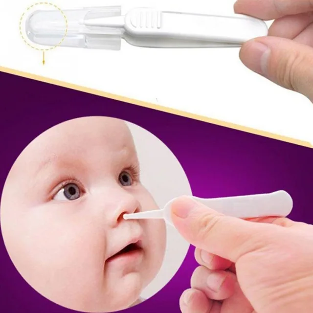 

1PC Newborn Nostril Cleaning Infant Safety Ear Nose Navel Cleaning Plastic Tweezers Safe Cleaner Forceps Clean Baby Accessories