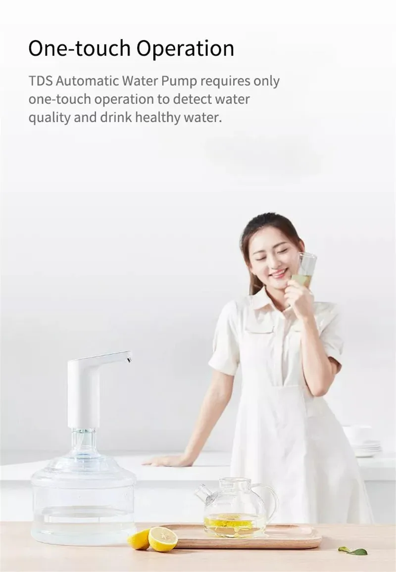 Xiaomi автоматический Перезаряжаемый Usb Мини Переключатель Водяной насос беспроводной Электрический диспенсер с Tds тест воды водяной насос устройство
