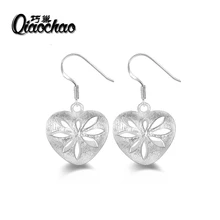 Korean fashion luxury charm drop pierced earrings zircon women love jewelry wholesale gift free shipping E315