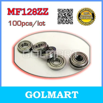 

100pcs Boutique flange ball bearings MF128ZZ / LF1280ZZ size 8*12*13.6*3.5*0.8 mm
