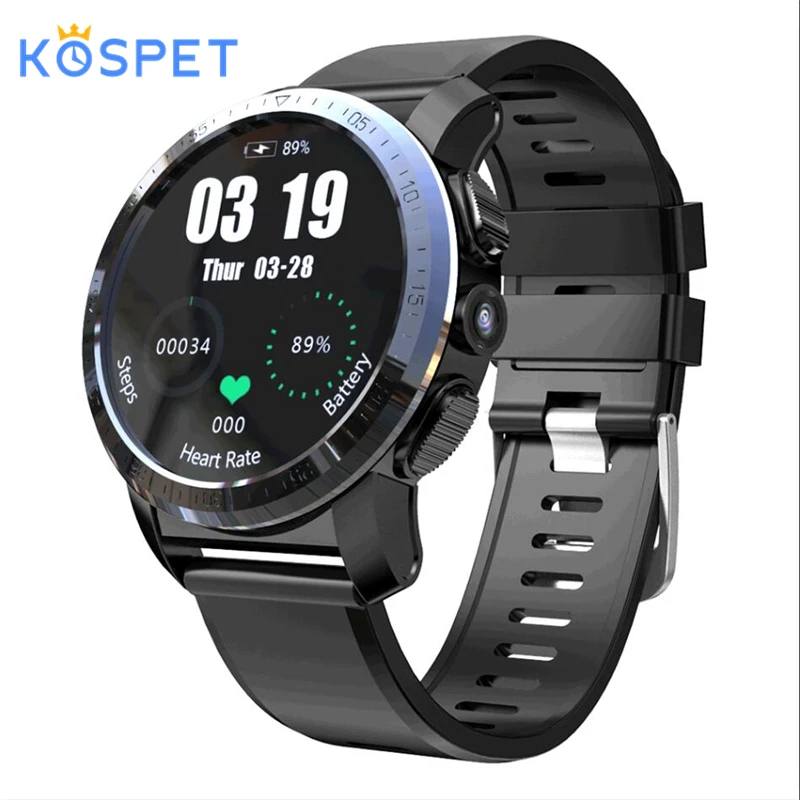 Kospet Optimus Pro, 3 ГБ, 32 ГБ, 800 мА/ч, батарея, две системы, 4G, смарт-часы, телефон, водонепроницаемые, 8,0 МП, 1,39 дюйма, Android 7.1.1, Смарт-часы для мужчин