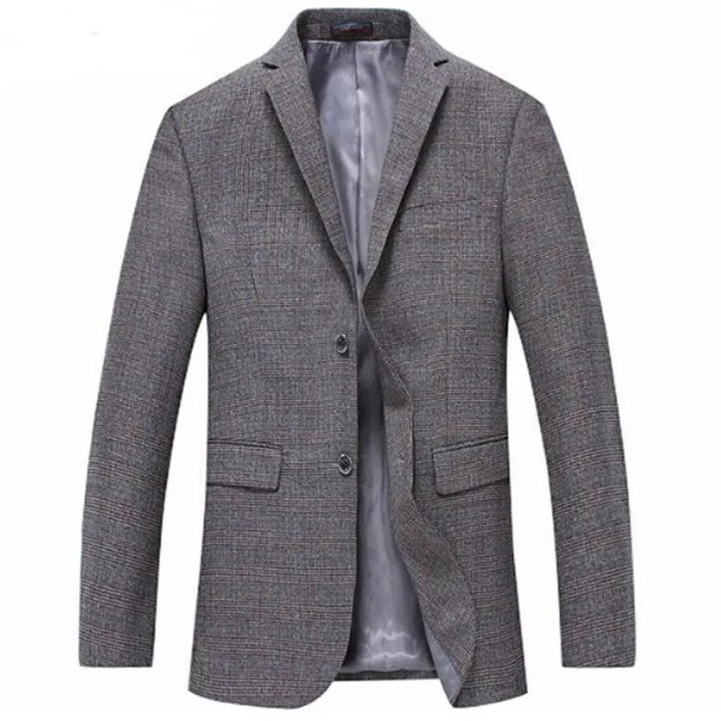 Men Jacket Spring New Pure Color Business Dress Men Blazers Blue And ...