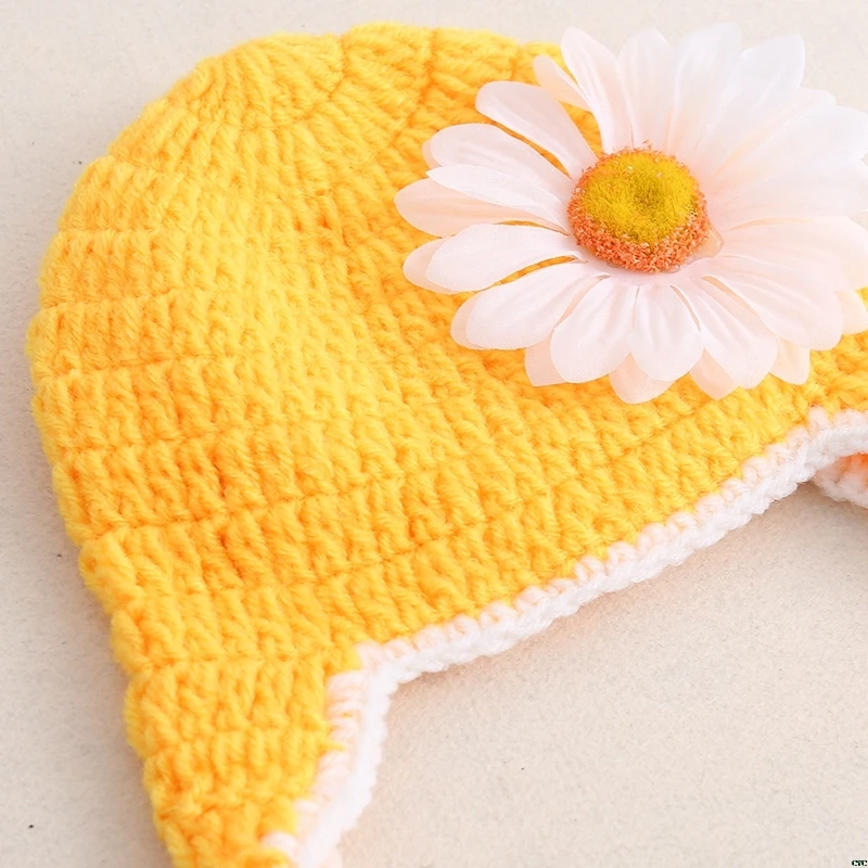 Chapéu do Bebê Recém-nascidos do Bebê Recém-nascido Bonito Crochê Tricô Traje Prop Outfits Foto Fotografia Adereços Meninas 32 Mamãe e Bebê