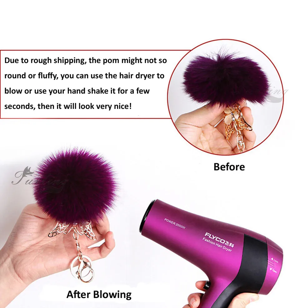 Меховые помпоны Furling DIY 1 шт. отличные 8 см из искусственного меха для вязания шляп