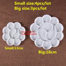 Малый = 4 шт./партия, большой = 3 шт./партия, пластиковая палитра, цветная пластина, школьные принадлежности для творчества