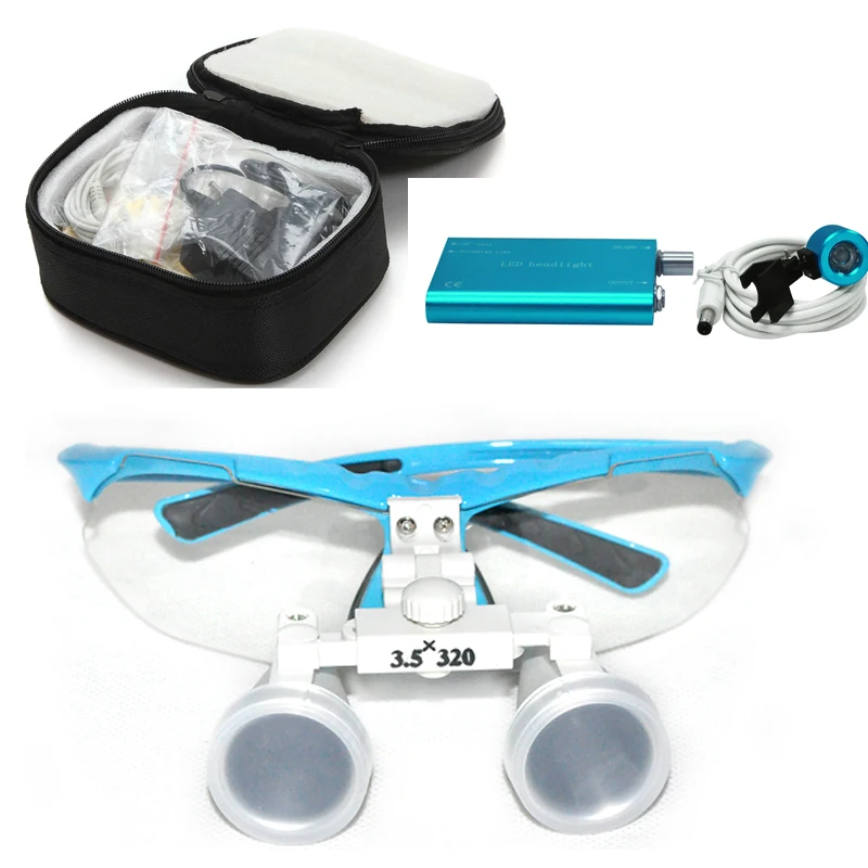 100% New BLUE Dental Surgical Medical Binocular Loupes