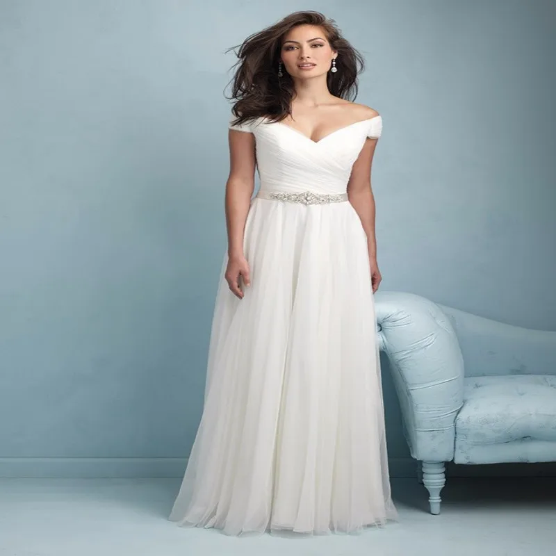 2015 New Audrey Hepburn Style Wedding Dress Tulle A line Bohemain ...