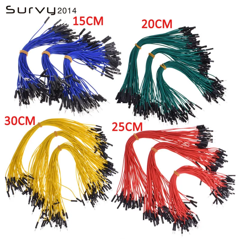 

50pcs/lot 15/20/25/30cm 2.54mm 1pin Male to Male jumper wire Dupont cable for Arduino