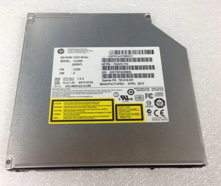 gm 9,5 мм тонкий SATA BD cd-rom/DVD сжигание Blu-Ray DVD привод CU20N P/N: 762435-700