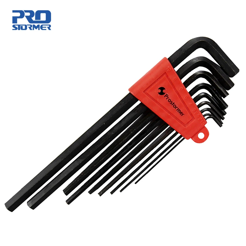Prostormer Long Arm Hex Key Wrench Set Metric Hex Wrench 9 pcs/set Mini