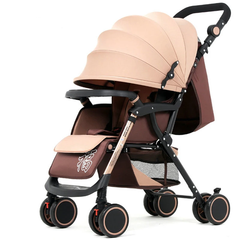 

Baby stroller can sit lie down baby cart Lightweight folding four wheeled baby trolley Shock absorber strollers