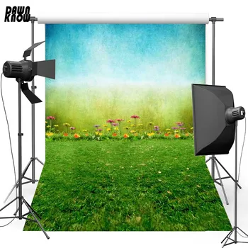 

DAWNKNOW Flower Vinyl Photography Background For Baby New Grassland Fabric Polyester Backdrop For Wedding Photo Studio F647