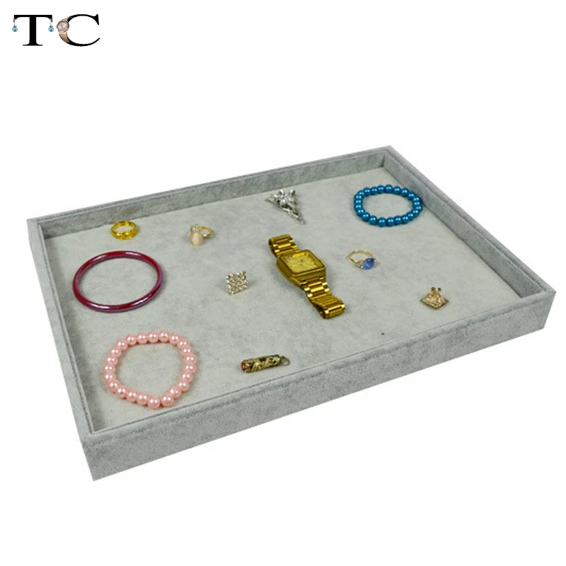 Подставка органайзер для ювелирных изделий 35 х24 см|grey velvet|jewellery ring holderjewelry display tray |