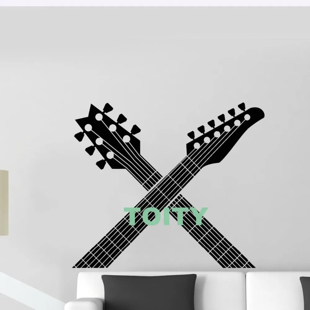 Vinyl Wall Decal Guitar Necks Music Musical Instruments Room Sticker Home Decor Bedroom Decor