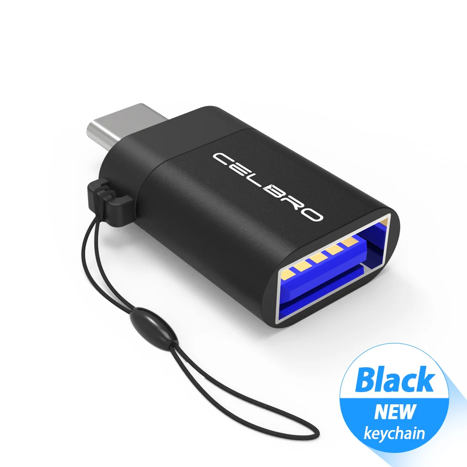 Usb type C OTG Кабель-адаптер металлический USB-C USB 3,0 type-C зарядный конвертер для samsung Galaxy S9 S8 Plus huawei P10 P20 Plus - Цвет: Black