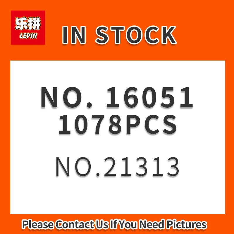 

IN STOCK Lepin 16051 The Ship in the Bottle 1078pcs Creative Series Building Blocks Brick Toy 21313 Model