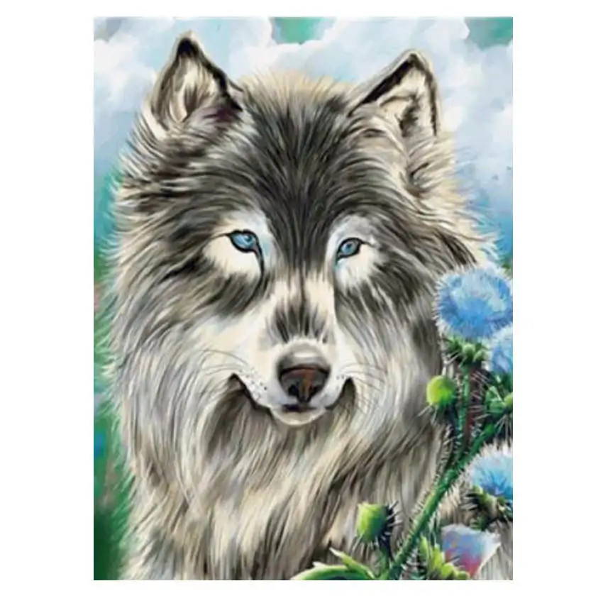 wolf Painting 6 WEEN Crane масляная краска по номерам Diy картина Рисование окраска на холсте краска ручная настенная краска по номерам животное - Цвет: wolf Painting 6
