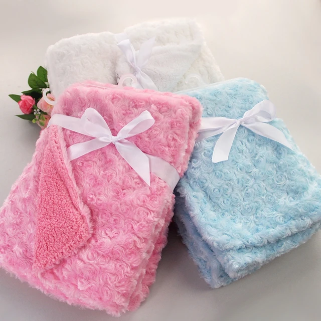Baby Blanket Newborn Soft Winter Velvet Blanket Newborn Soft Warm Coral