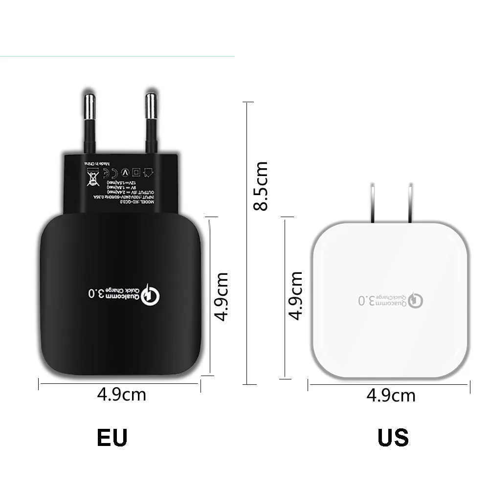 USB зарядное устройство quick charge 3 0 для iPhone X 8 7 iPad быстрое настенное Samsung S9 Xiaomi mi Huawei