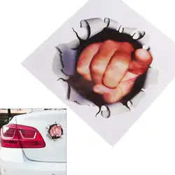 Новый 17 см 3D стереоскопический Тюнинг автомобиля кулак точка на вас узор наклейки для автомобиля забавные аксессуары автомобилей