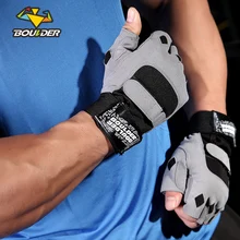 Спортивные мужские Перчатки для фитнеса, строительные перчатки без пальцев, перчатки для тяжелой атлетики, тренировочные перчатки для упражнений