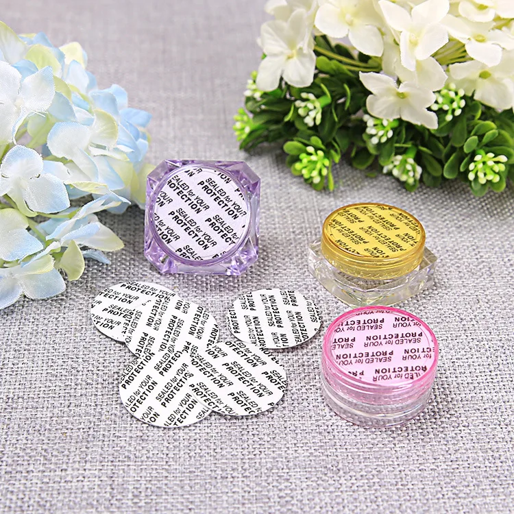 

100pcs Self-adhesive Sealing Film for Plastic Cosmetic Empty Jars Clear Bottles Eyeshadow Makeup Cream Lip Balm Container Pots