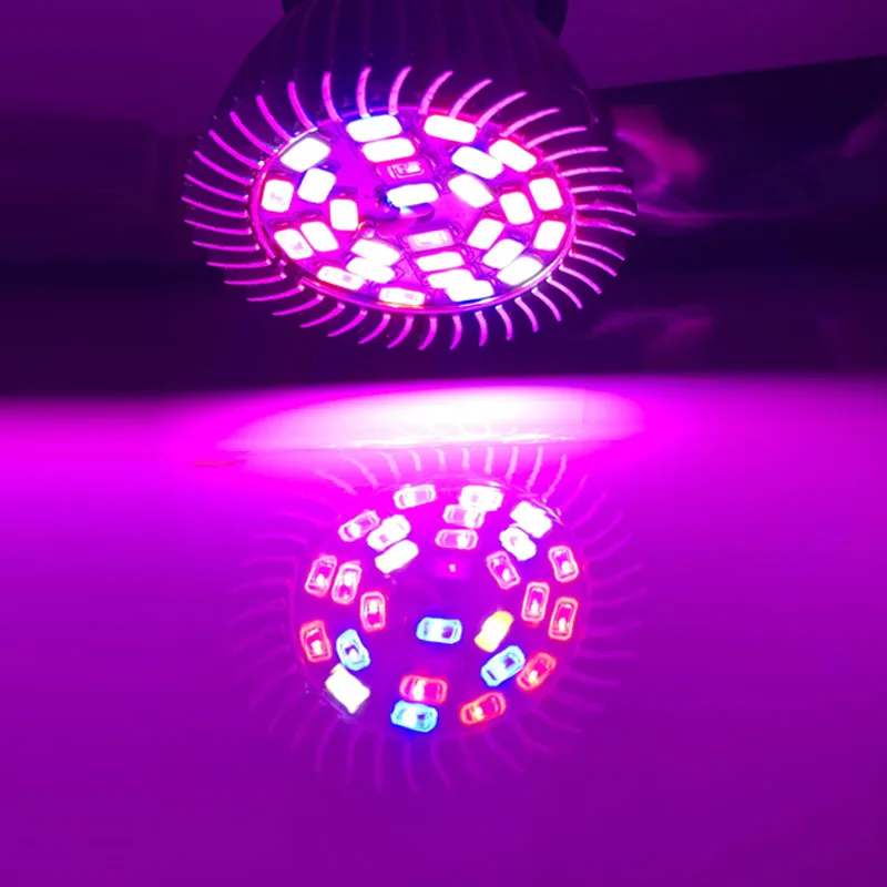 Full Spectrum 28W E27 E14 GU10 Led Grow Light Red Blue UV IR Led