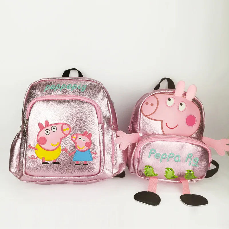 

Cute Kids Safety Harness Peppa Pig George Leash Anti-lost Link Children Walking Assistant backpack Baby Walker Belt Cartoon bags