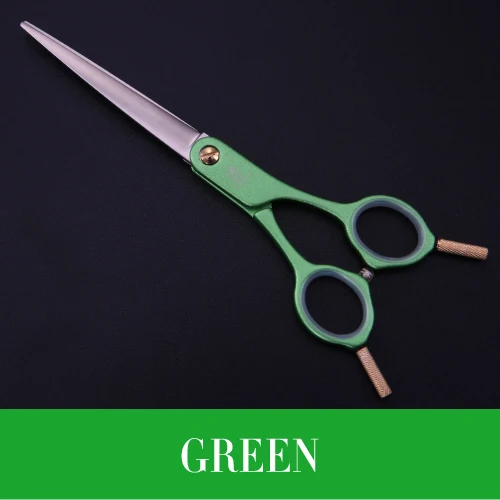Fenice ножницы для ухода за домашними животными с алюминиевой ручкой прямые ножницы очень светильник вес и размер 6,0 дюйма - Цвет: green