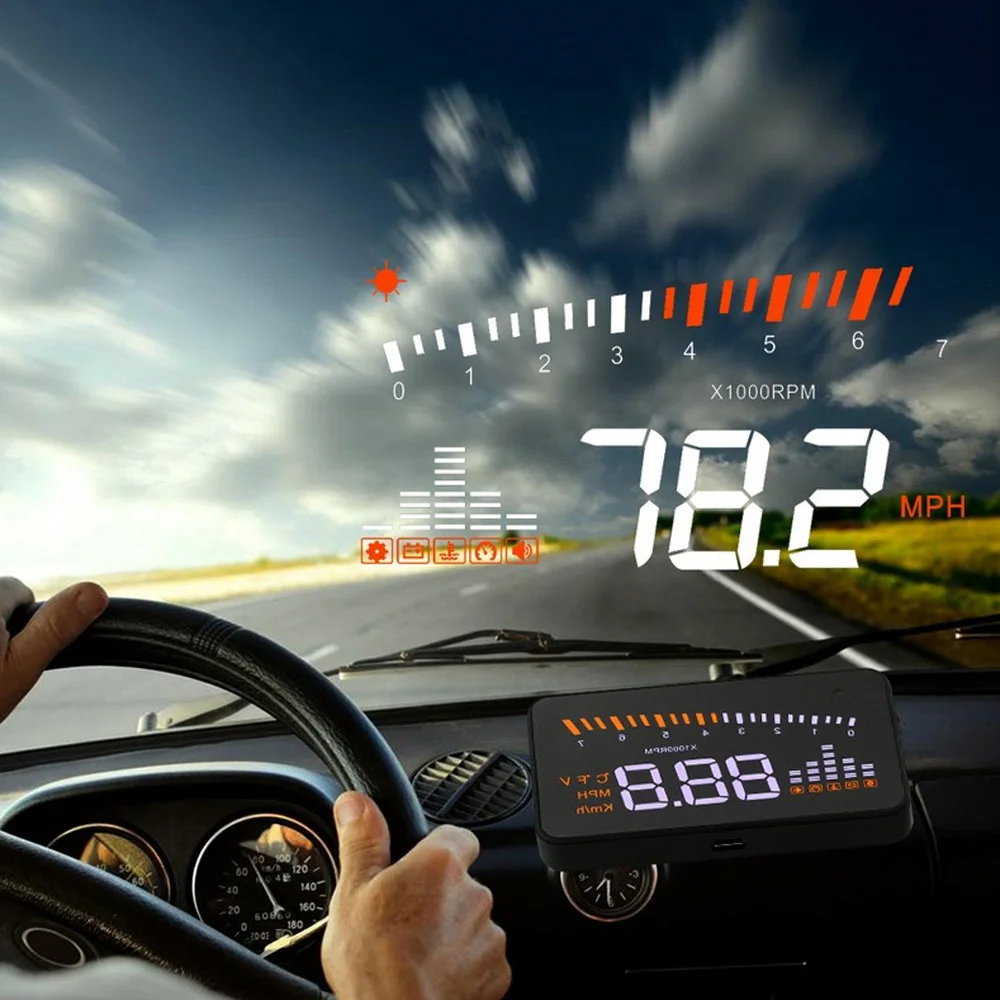 

X5 Car Hud Head Up OBD 2 Display Digital Speedometer Overspeed Alarm Auto Windshield Projector OBD ii Car Electronics