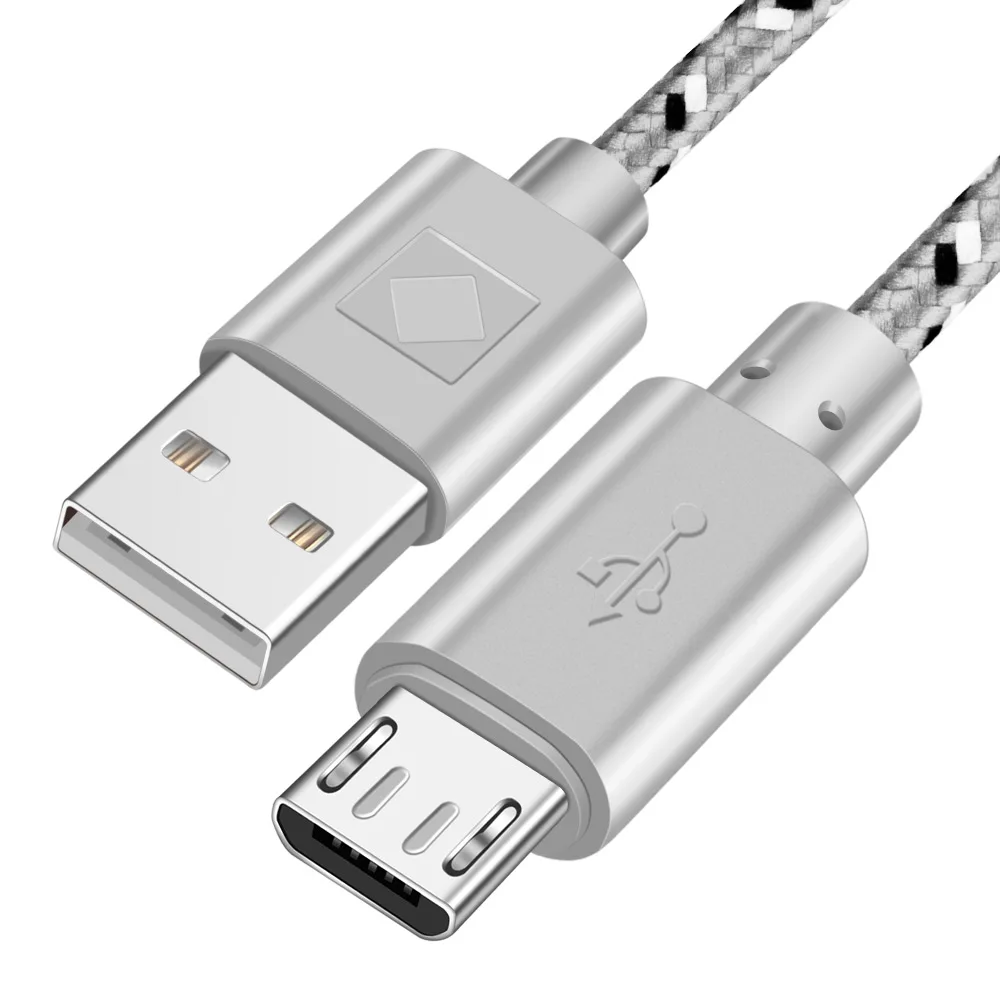 Олаф микро USB кабель нейлоновая оплетка данных быстрое зарядное устройство USB шнур для samsung Xiaomi Redmi huawei LG microusb Кабели для телефонов Android - Цвет: Белый